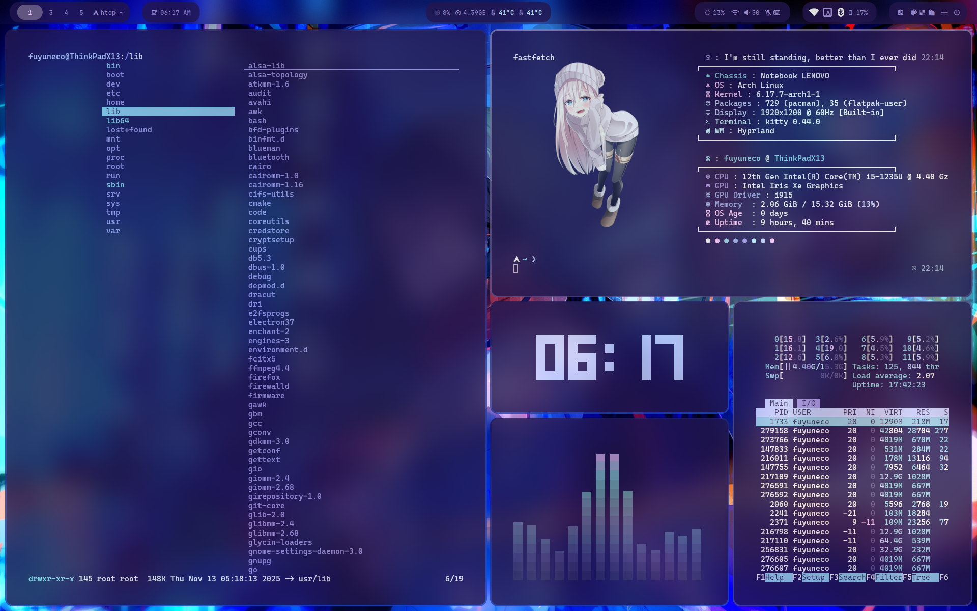 Hyprlandを使用したデスクトップ画像